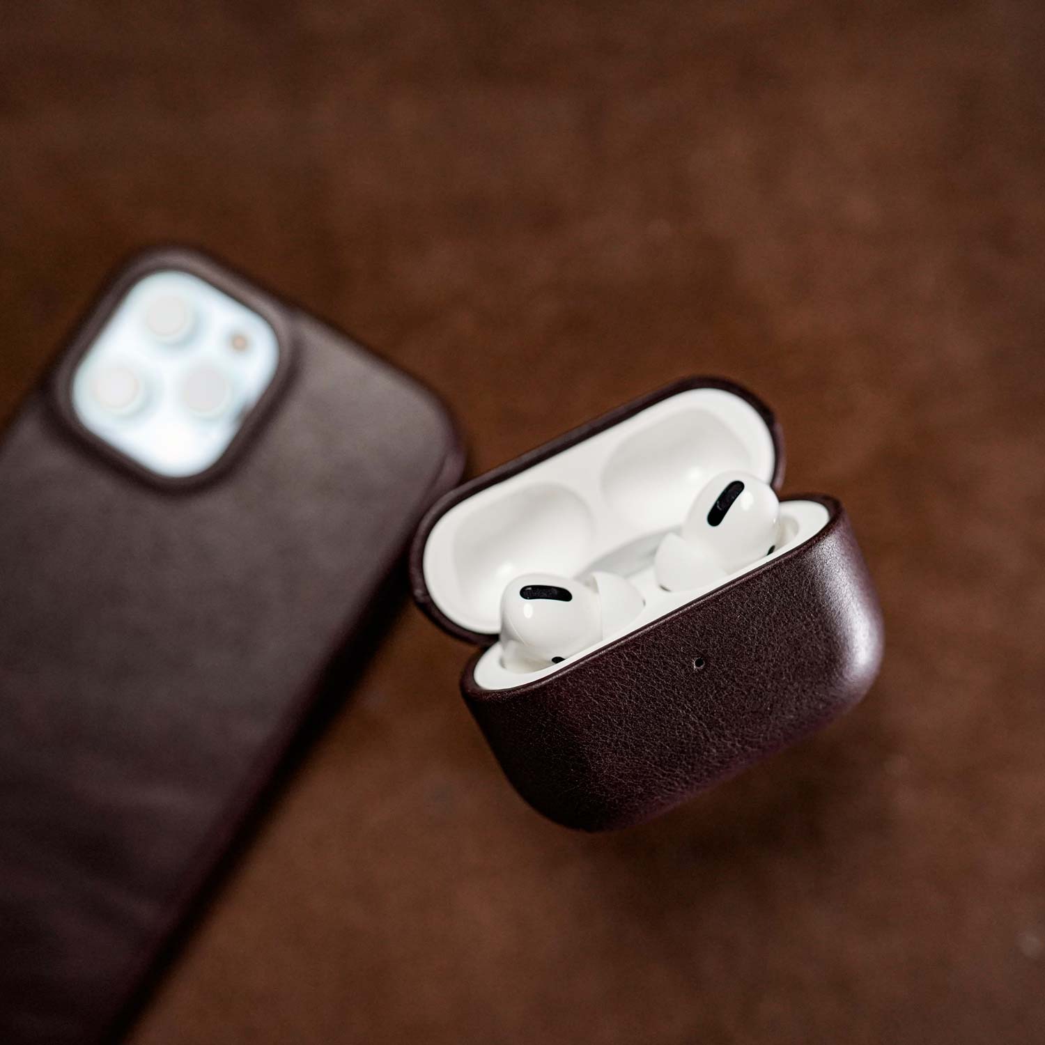 Leather AirPods Pro (2nd Generation) Case - Dark Brown - RYAN London