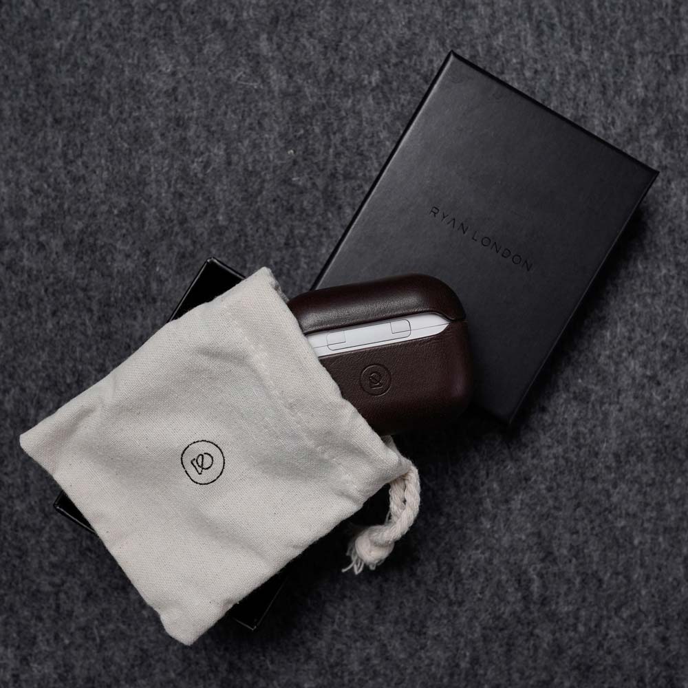 Leather AirPods Pro (2nd Generation) Case - Dark Brown - RYAN London