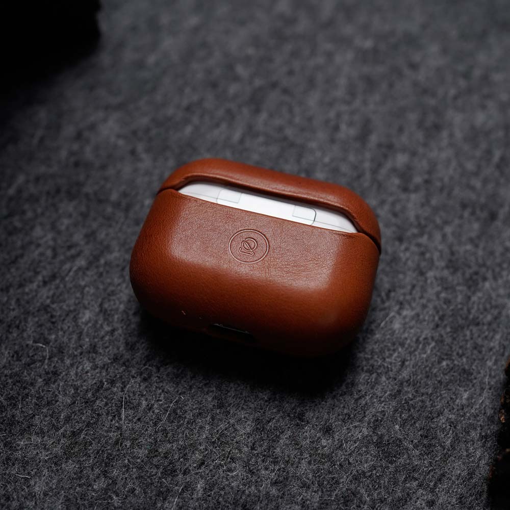 Leather AirPods Pro (2nd Generation) Case - Saddle Brown - RYAN London