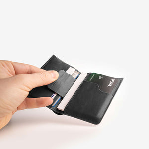 Super Slim Bi-fold wallet - Black