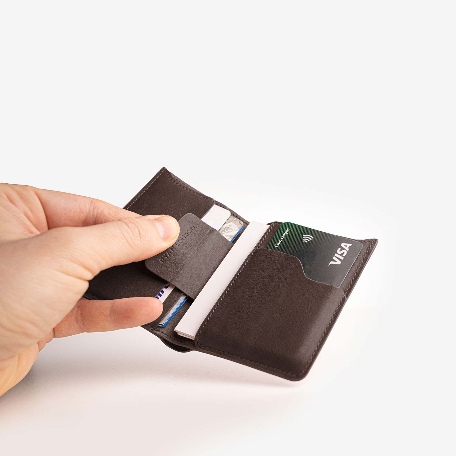 Super Slim Bi-fold wallet - Dark Brown - RYAN London