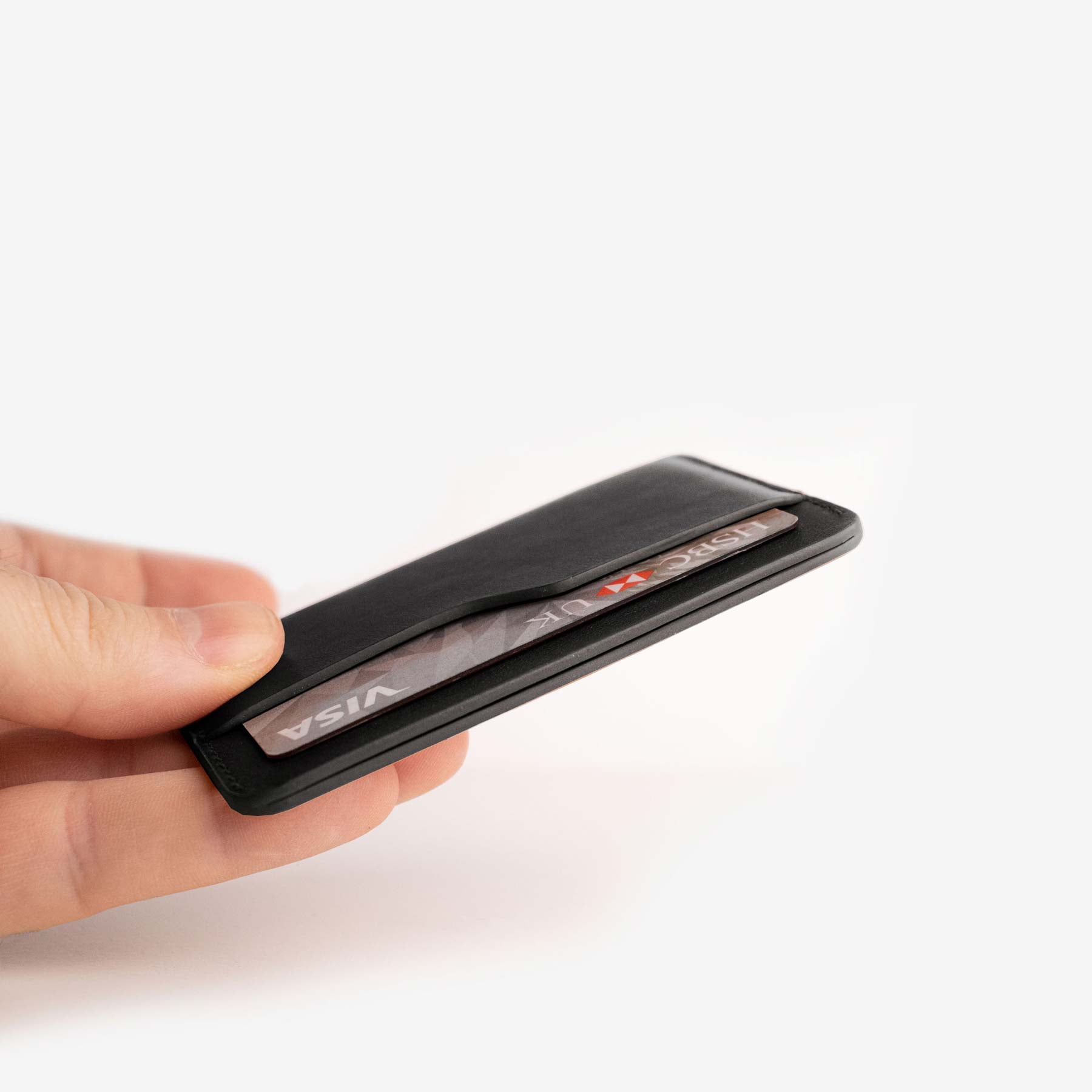 Leather Slim Cardholder - Black - RYAN London