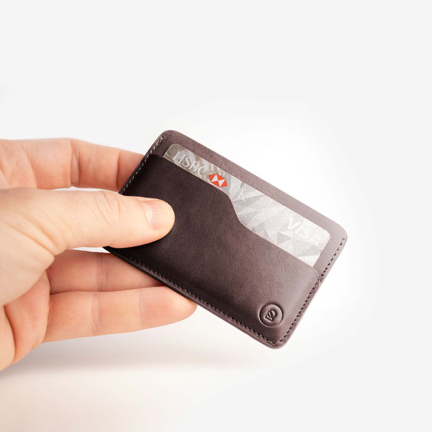 Leather Slim Cardholder - Dark Brown - RYAN London