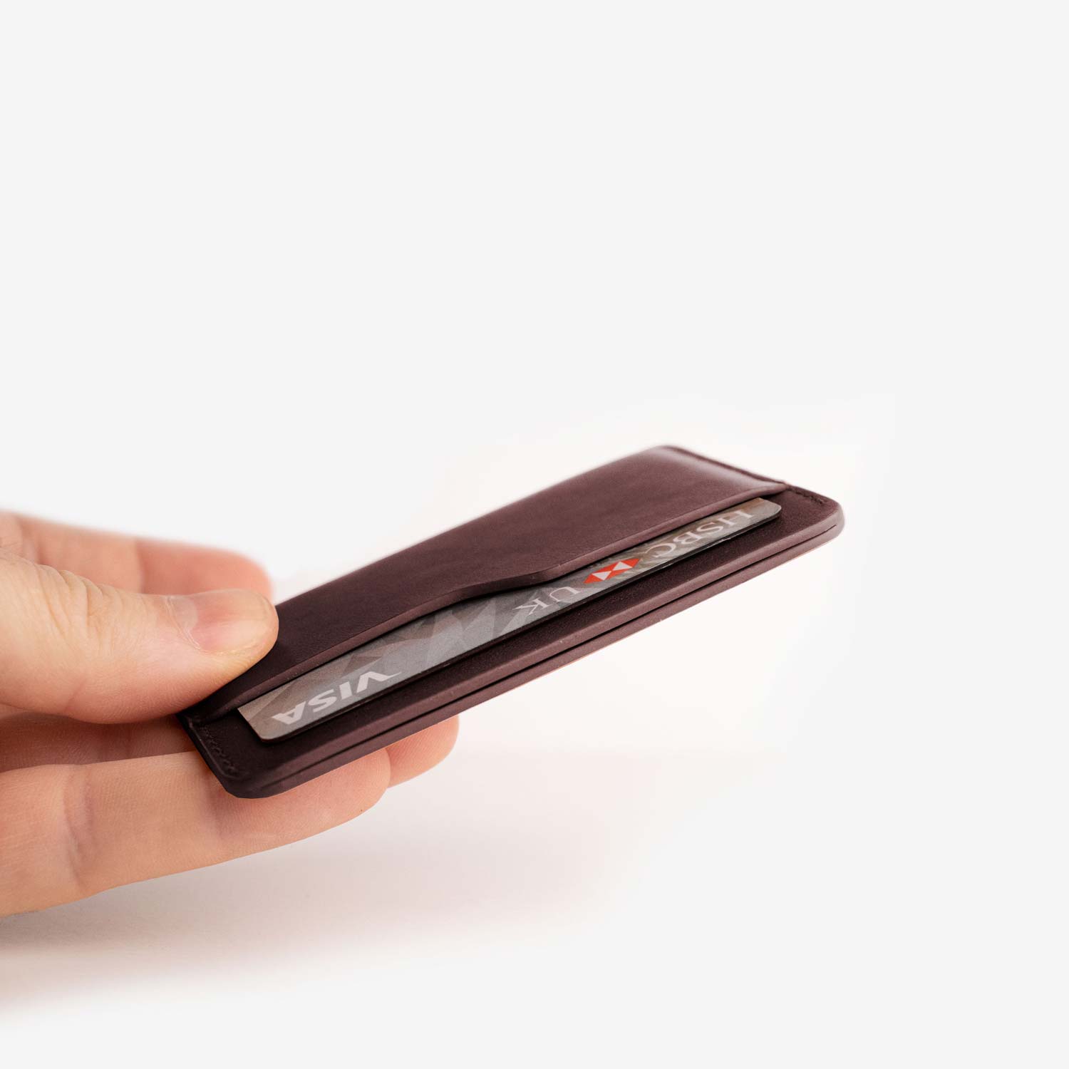 Leather Slim Cardholder - Dark Brown - RYAN London
