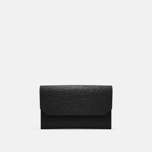 Leather Carry-all Wallet - Black and Black