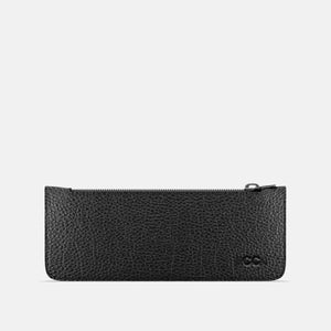 Leather Pencil Case - Black and Black