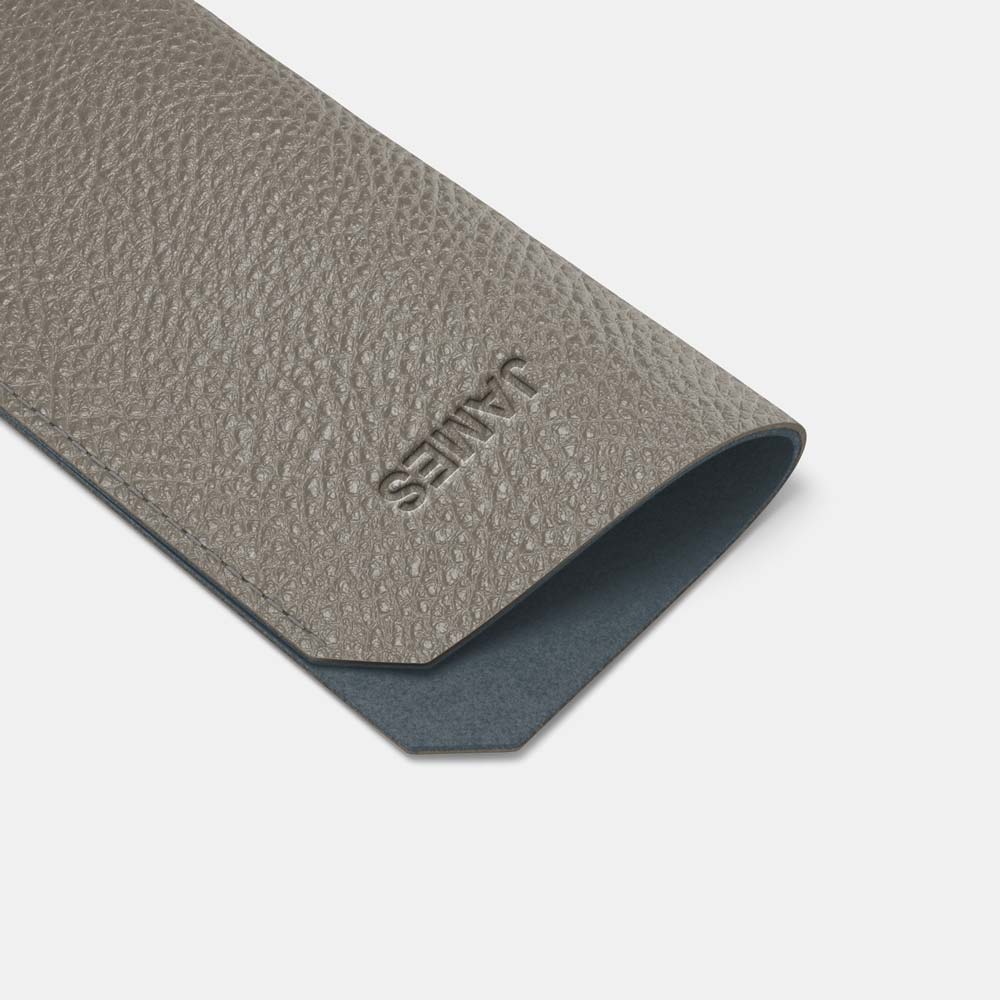 Leather Sunglasses Case - Grey and Grey - RYAN London