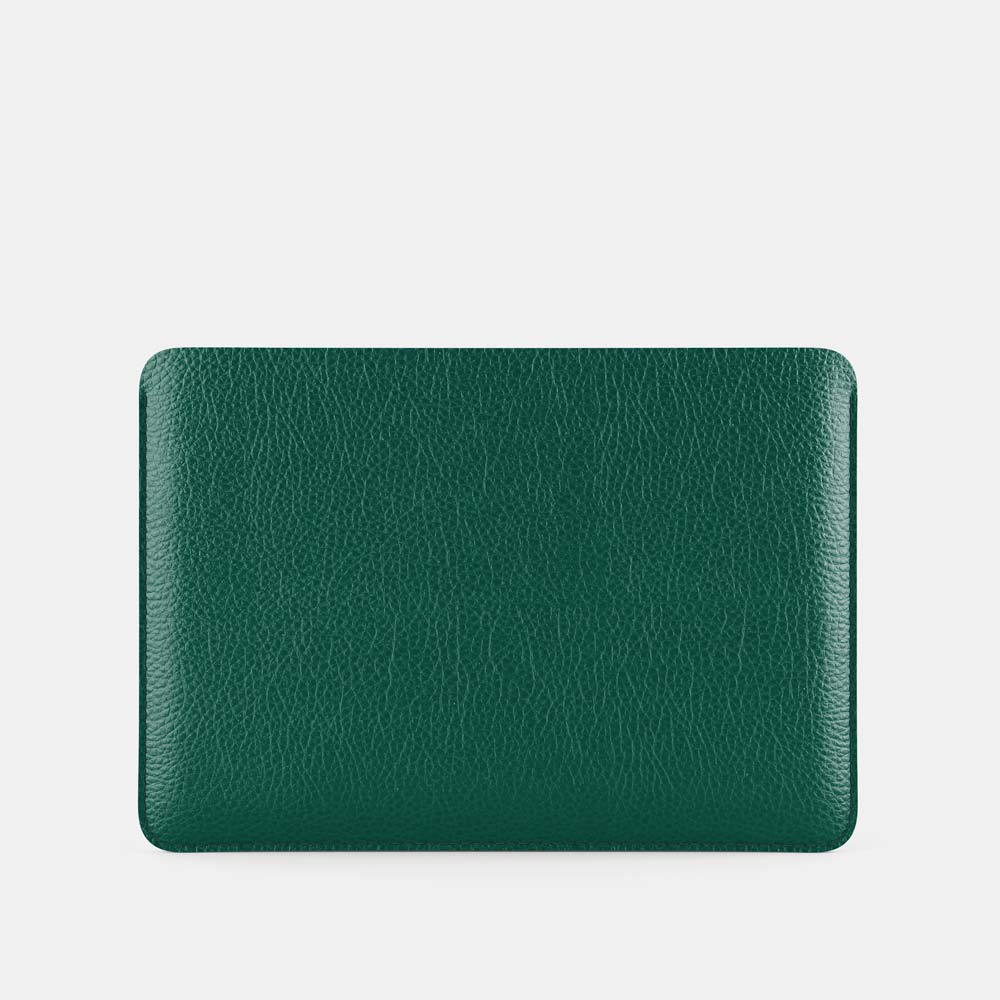 Leather iPad Air 11&quot; Sleeve -  Avocado Green and Orange - RYAN London