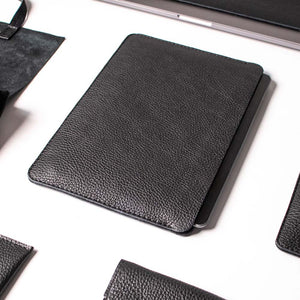 Leather iPad Air 11" Sleeve - Black and Black