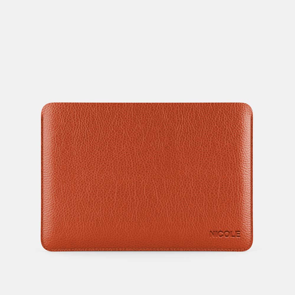 Leather iPad Air 10.9" Sleeve - Orange and Beige - RYAN London