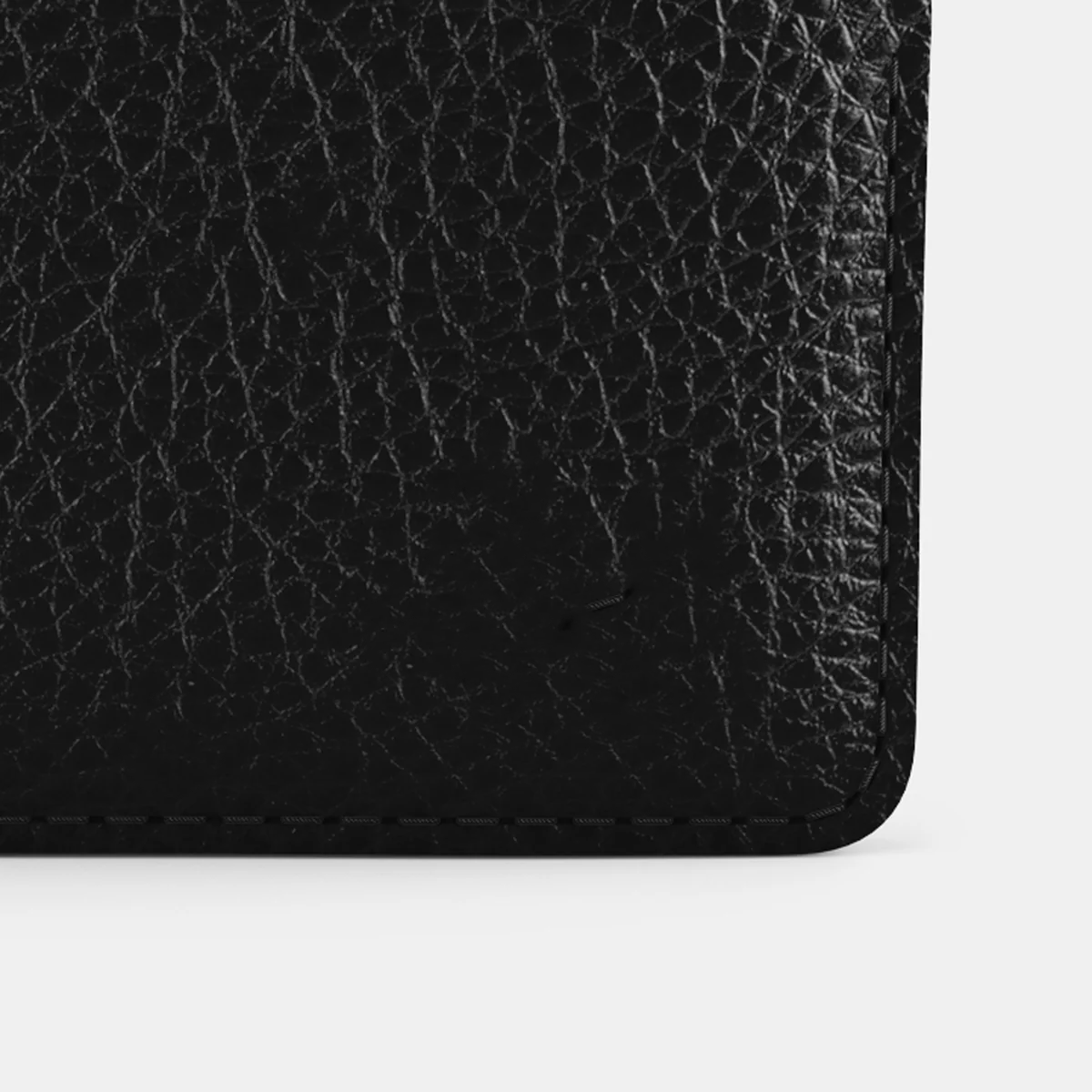 Leather Slim Cardholder - Black and Black