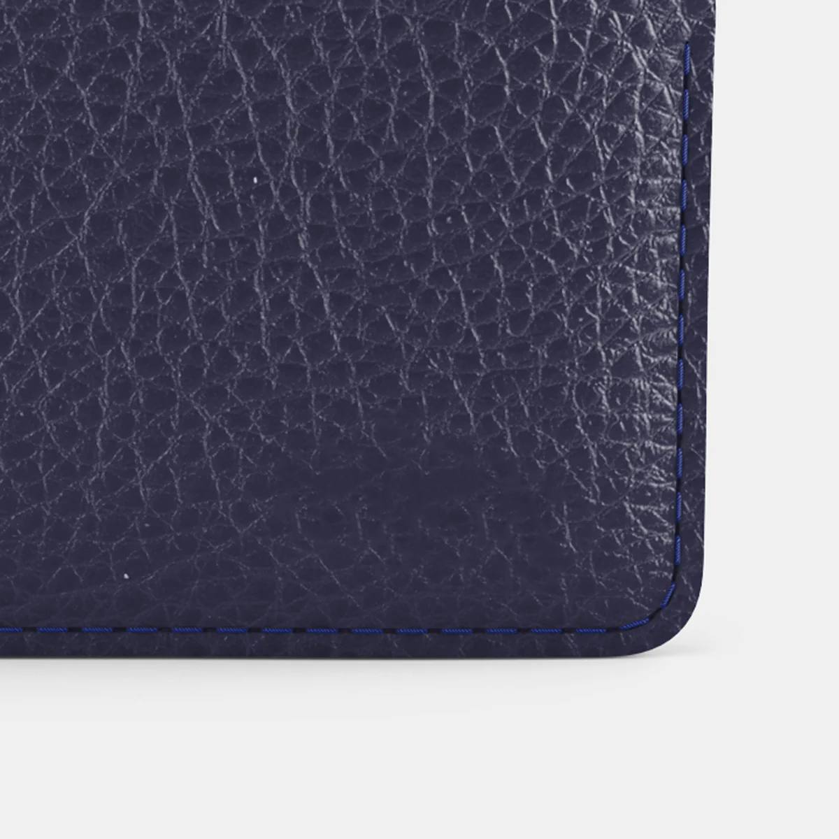 Leather Slim Cardholder - Navy Blue and Mint