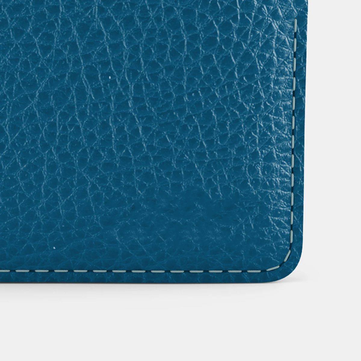 Leather Slim Cardholder - Turquoise Blue and Orange