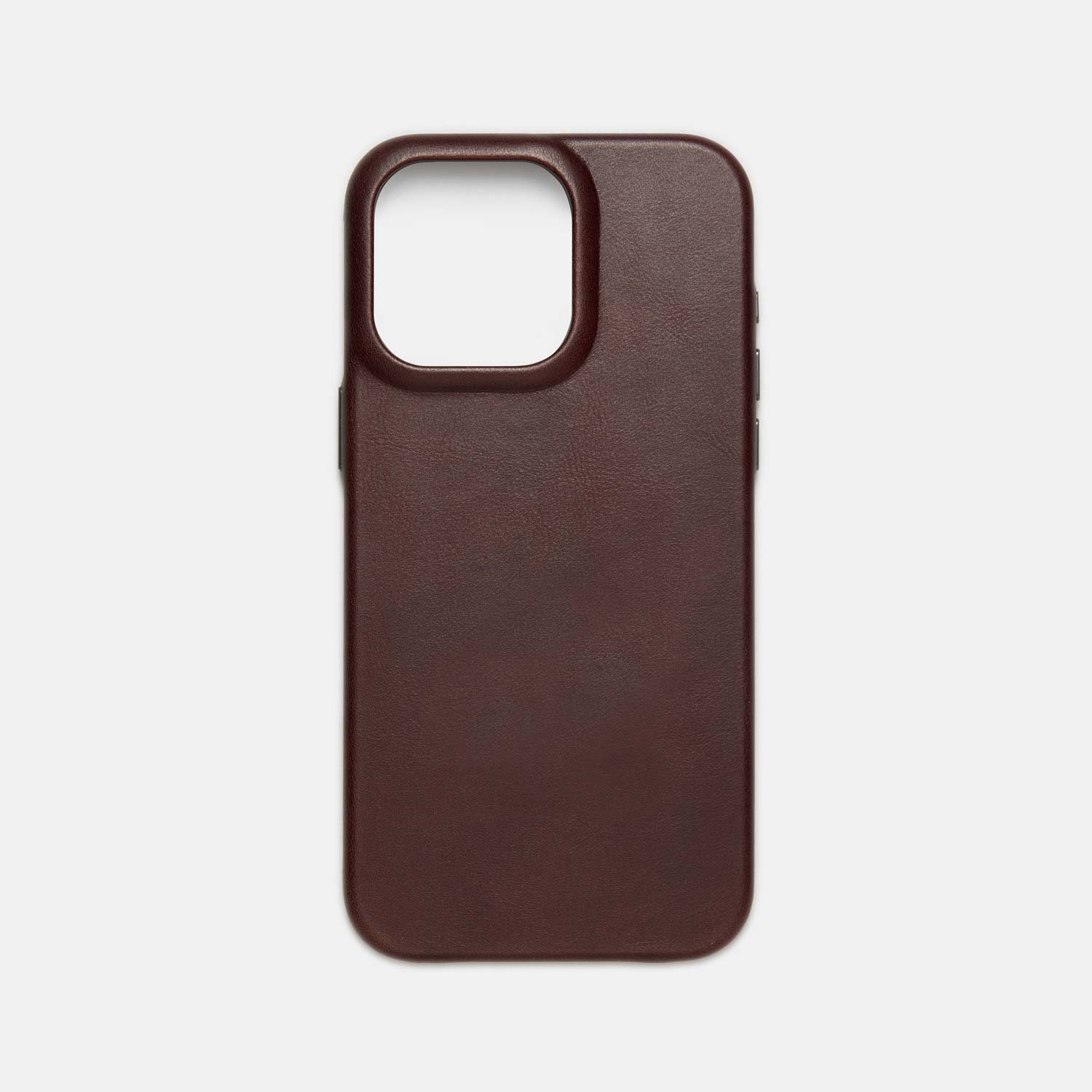 iPhone 15 Pro Leather Shell Case, MagSafe - Dark Brown