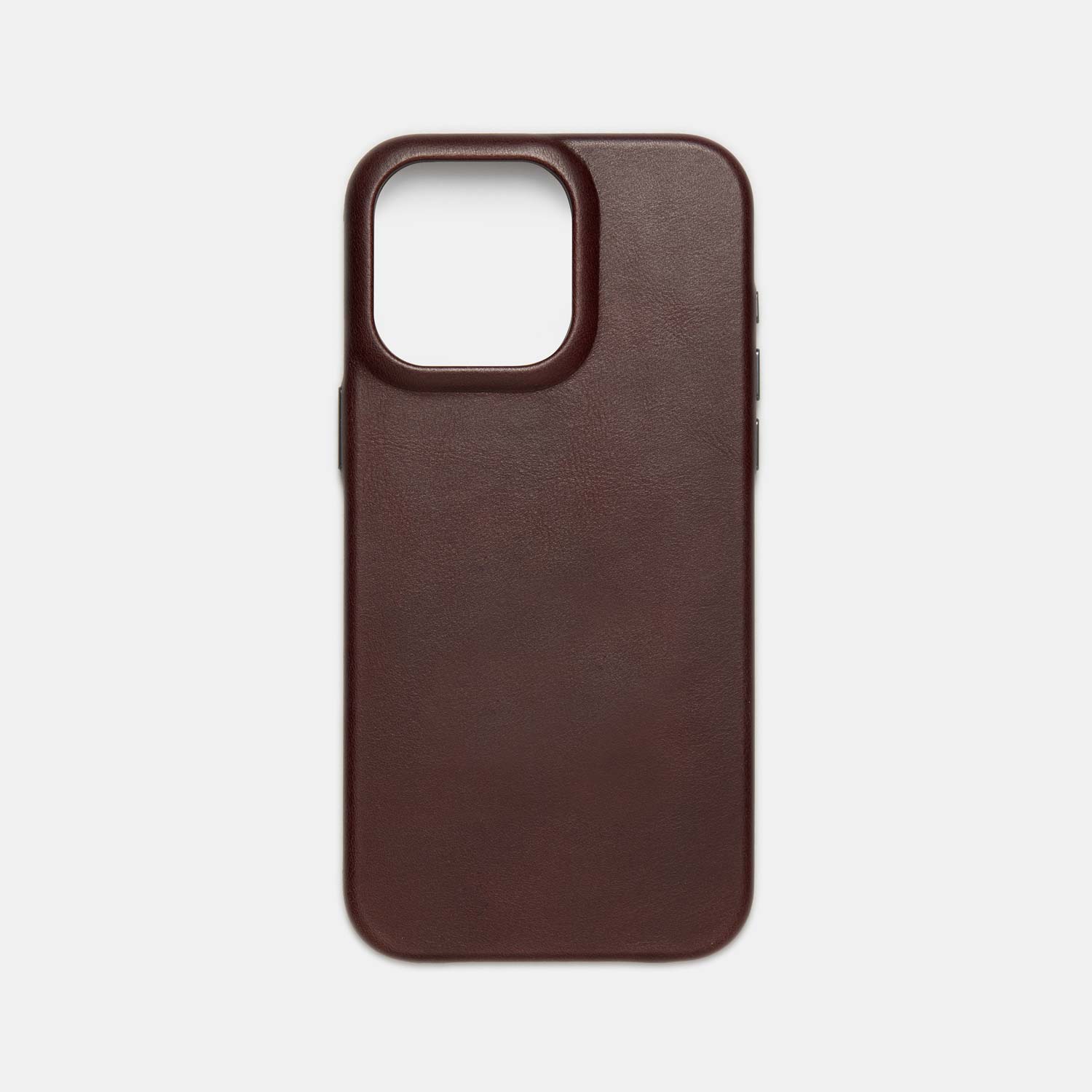 (Pre-order) Leather iPhone 15 Pro Shell Case, MagSafe - Dark Brown
