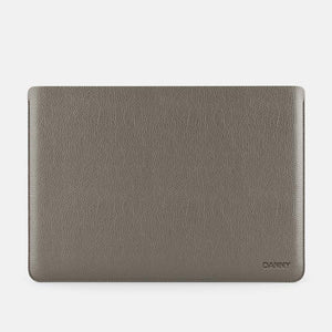 Luxury Leather Macbook Air 15" Sleeve - Grey and Grey