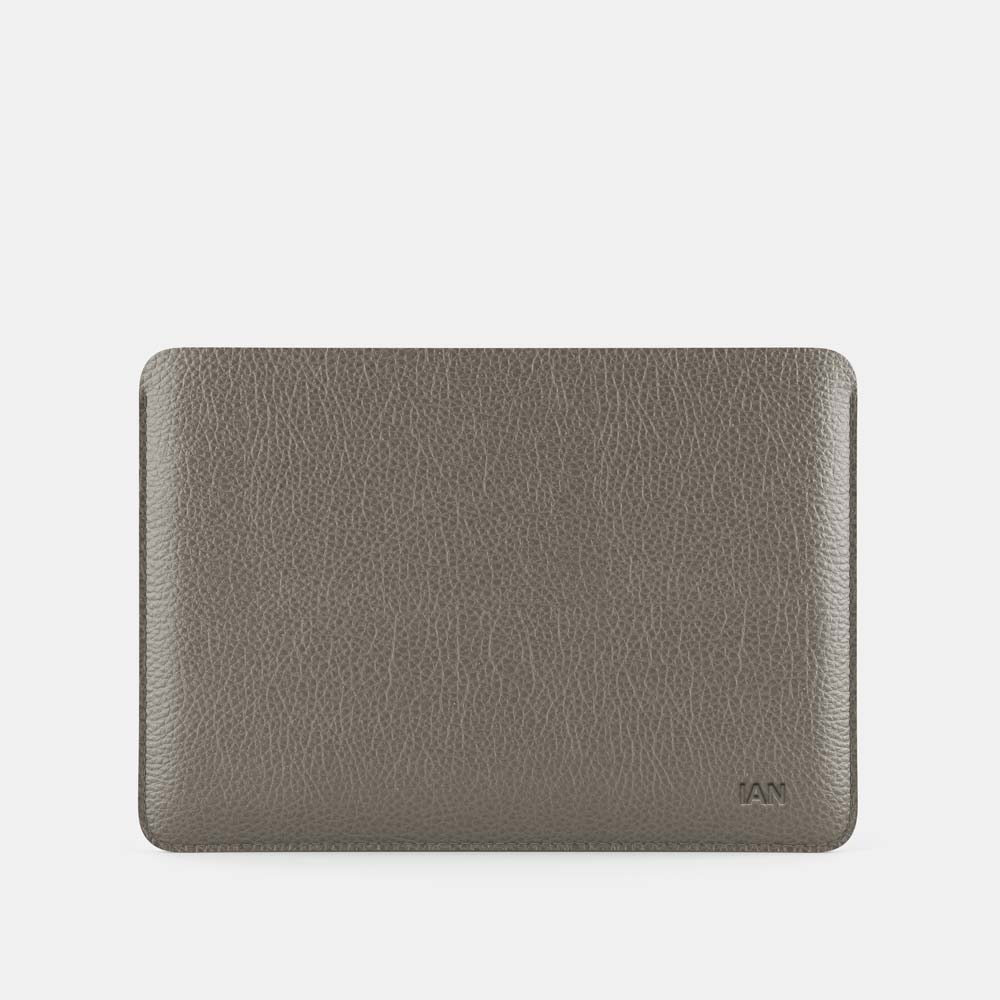 Leather iPad Air 10.9" Sleeve - Grey and Grey - RYAN London