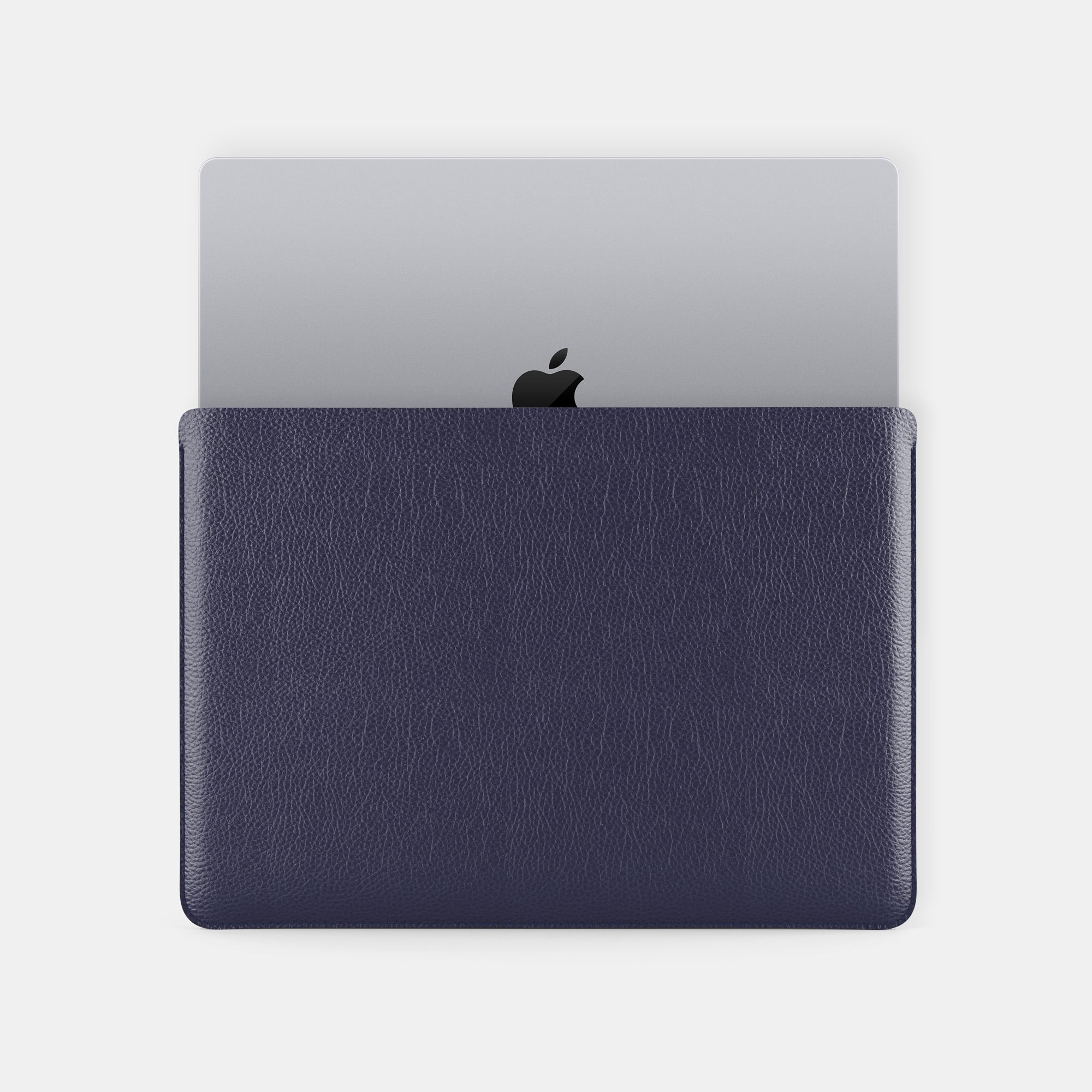 Luxury Leather Macbook Air 13" Sleeve - Navy Blue and Mint - RYAN London 