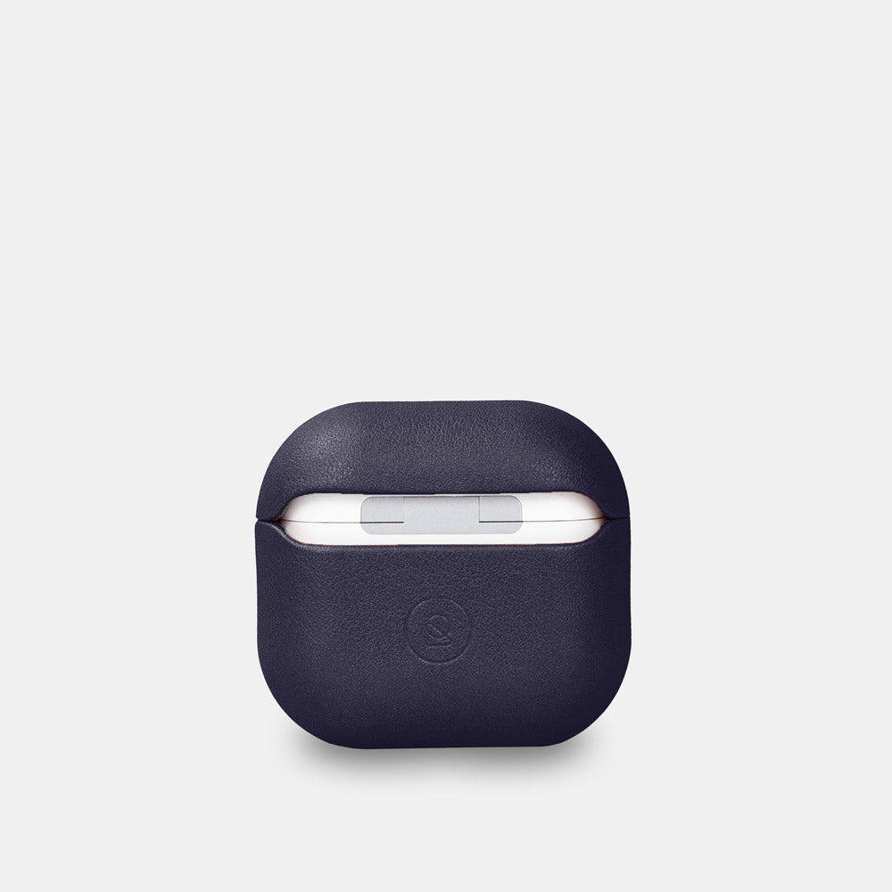 Nappa Leather AirPods (4th Generation) Case - Navy Blue