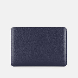 Leather iPad Pro 13" Sleeve -  Navy Blue and Mint