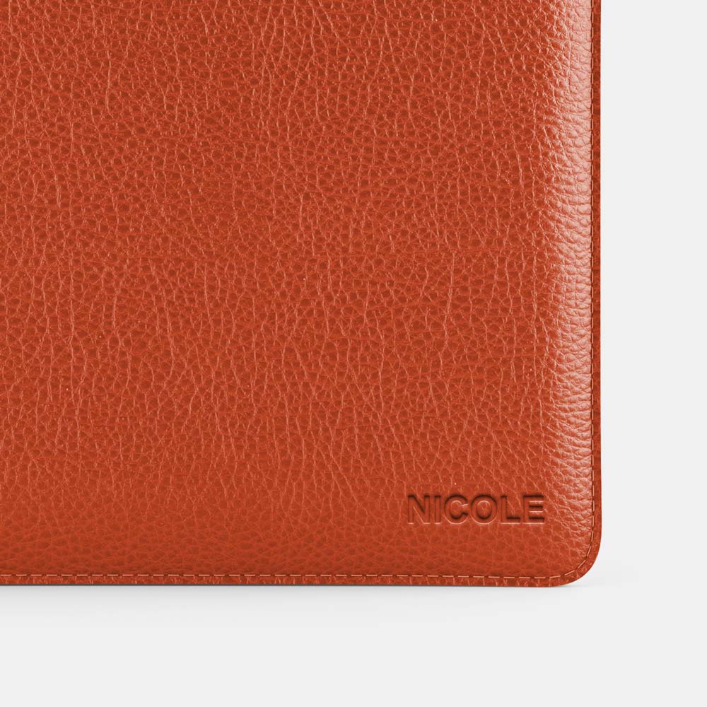 Leather iPad Air 10.9" Sleeve - Orange and Beige - RYAN London