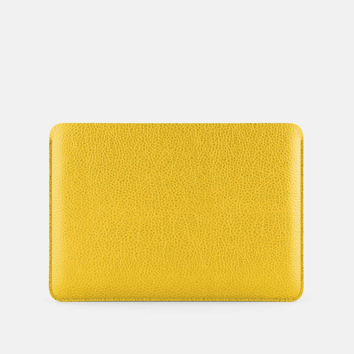 Leather iPad Sleeve - Yellow and Grey