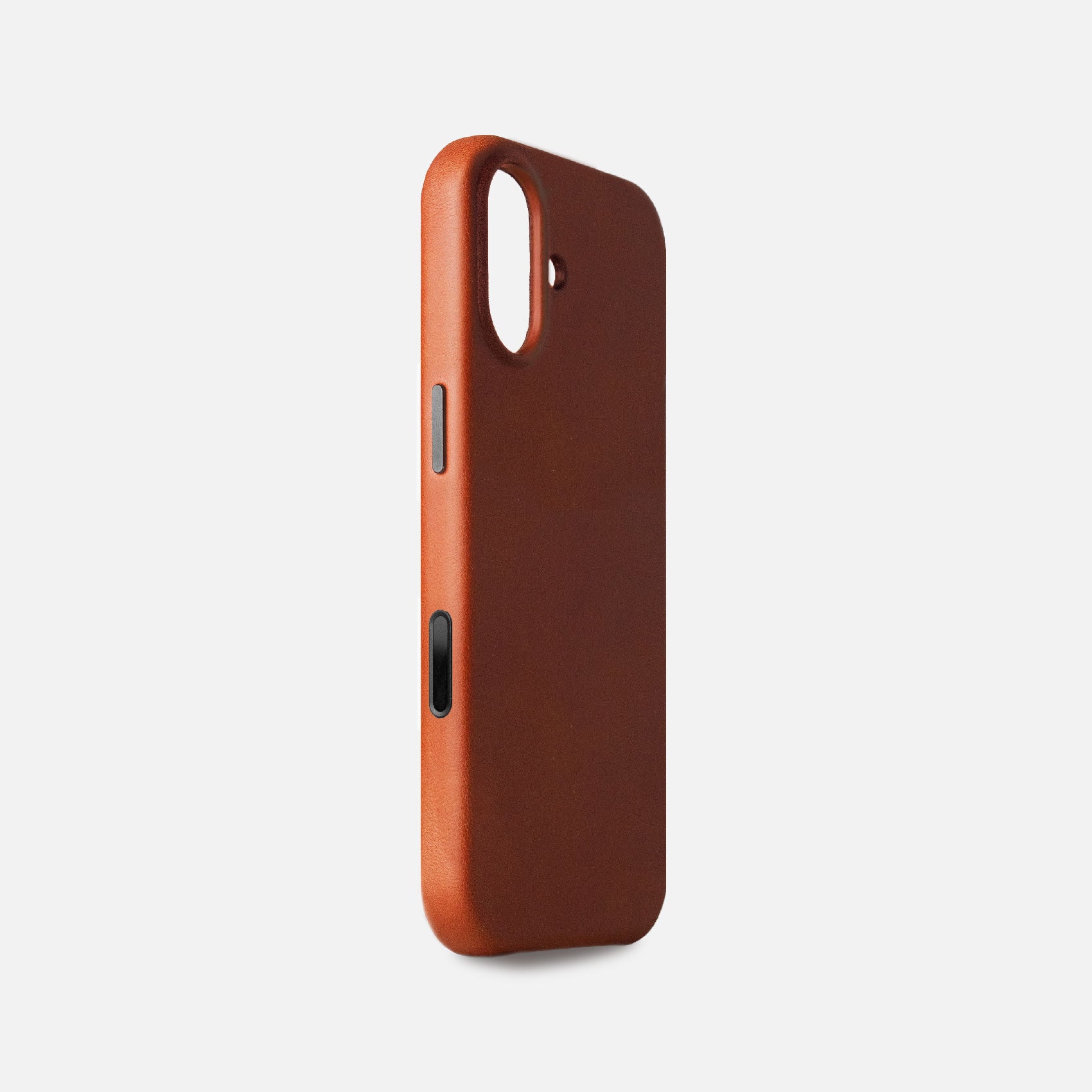 Leather iPhone 17 Shell Case, MagSafe - Saddle Brown