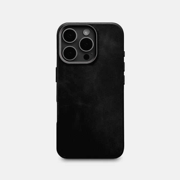 RYAN LONDON iPhone 16 Pro ケース Leather iPhone 16 Pro Shell Case, MagSafe - Saddle Brown