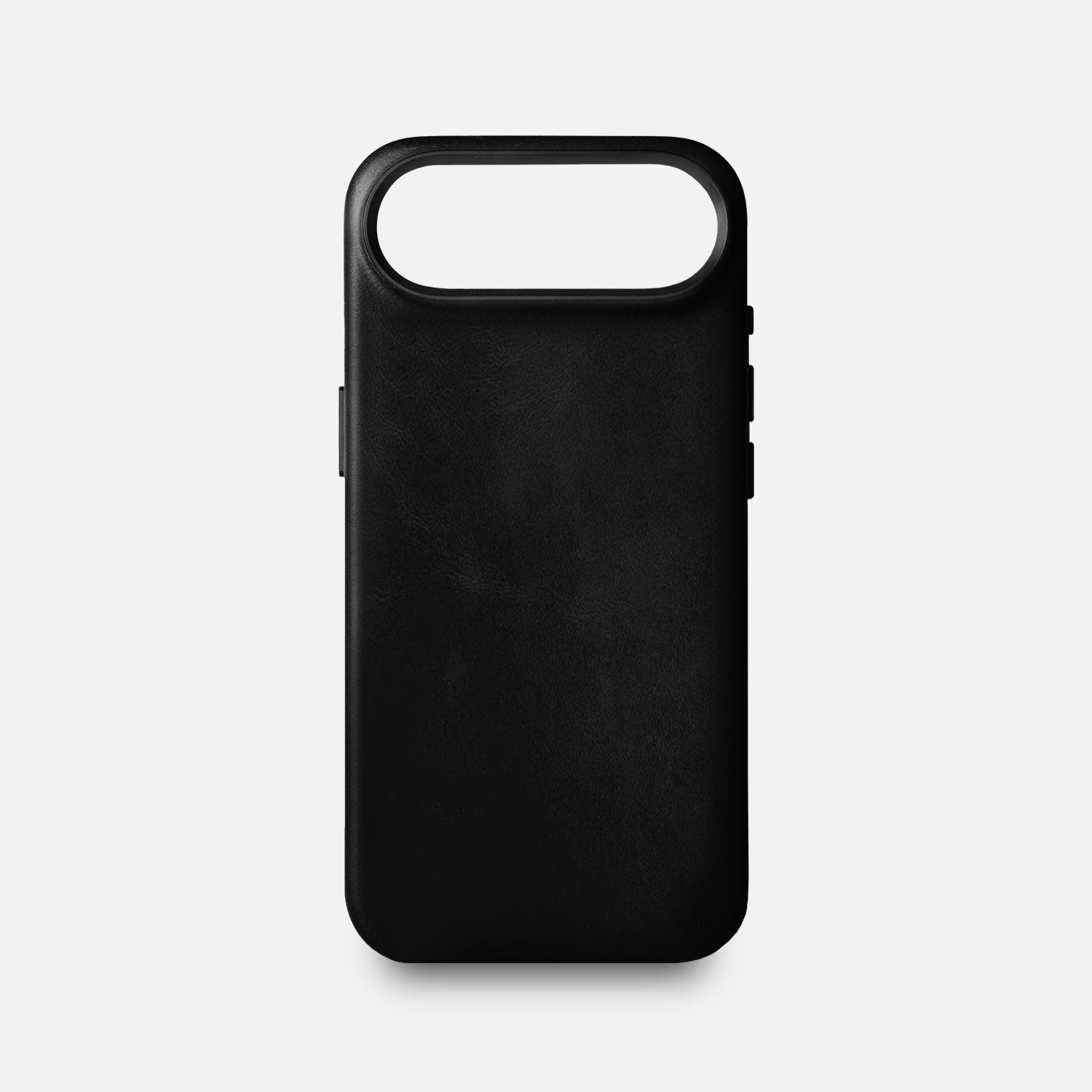 Leather iPhone 17 Air Shell Case Metal, MagSafe - Black