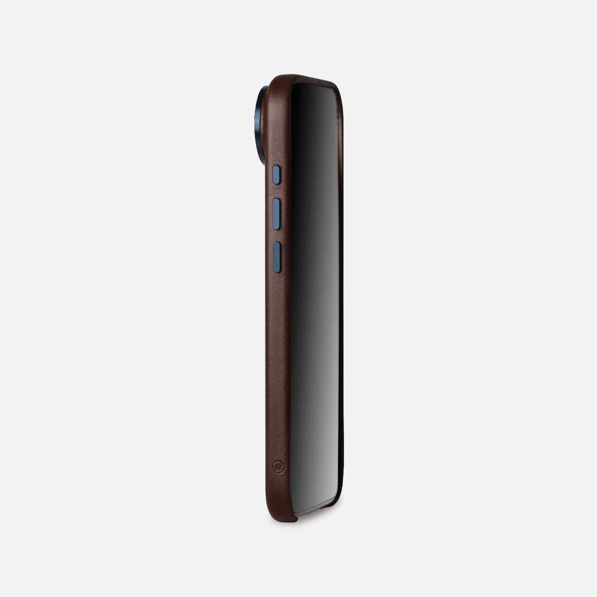 Leather iPhone 17 Air Shell Case Metal, MagSafe - Dark Brown - RYAN London