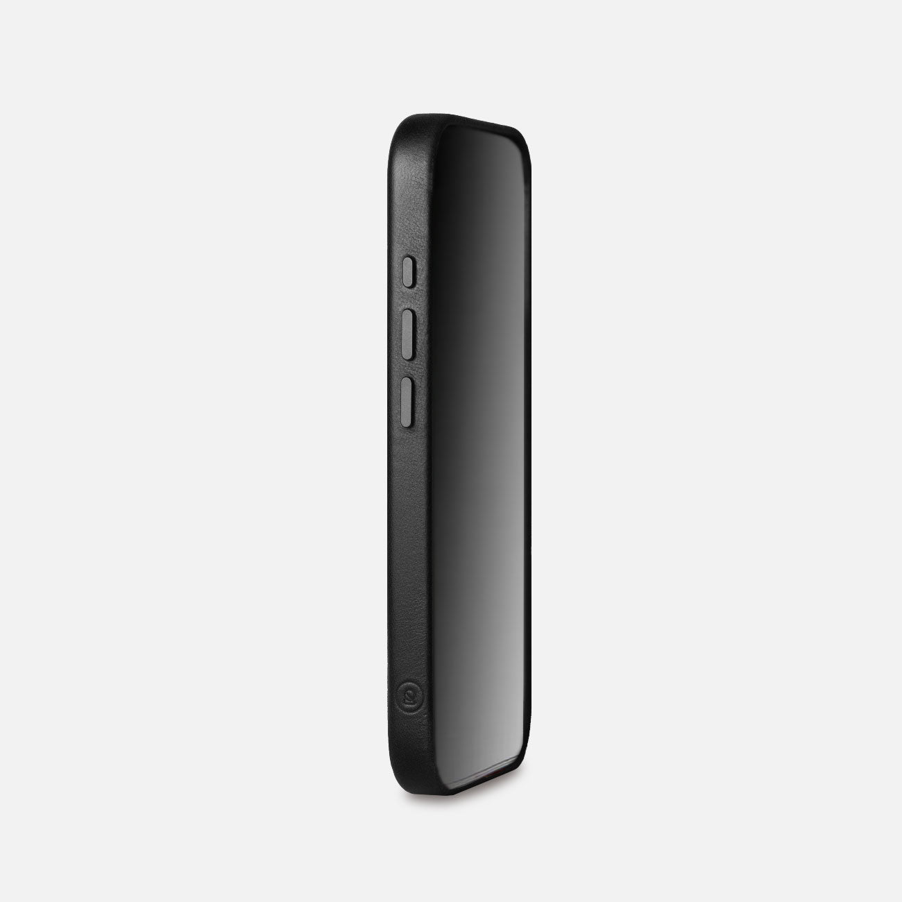 Leather iPhone 17 Shell Case Metal, MagSafe - Black