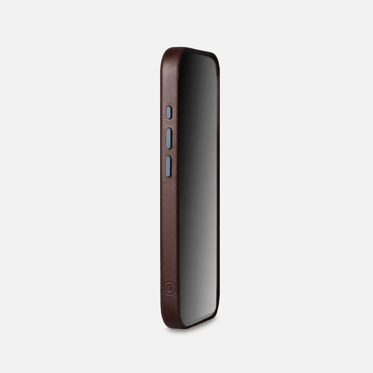 Leather iPhone 17 Shell Case Metal, MagSafe - Dark Brown - RYAN London