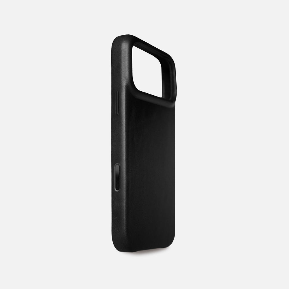 Leather iPhone 17 Pro Shell Case, MagSafe - Black - RYAN London