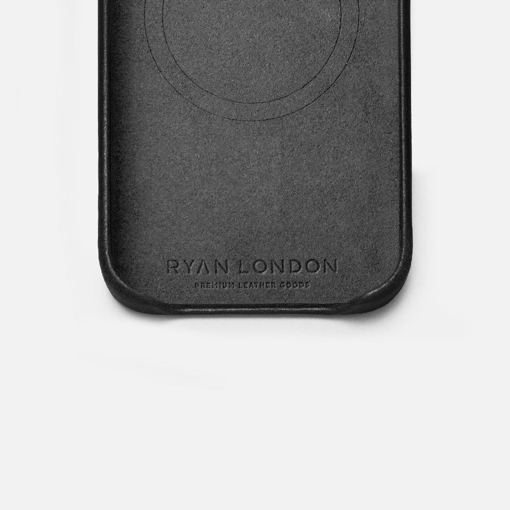 Leather iPhone 17 Pro Max Shell Case, MagSafe - Black