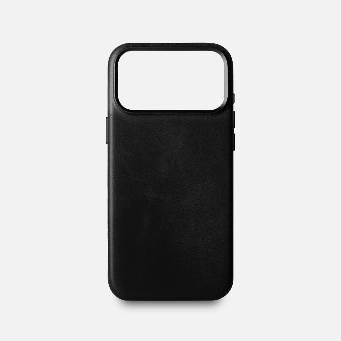 Leather iPhone 17 Pro Max Shell Case Metal, MagSafe - Black