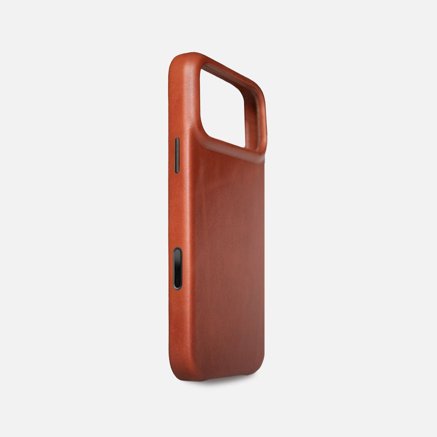 Leather iPhone 17 Pro Max Shell Case, MagSafe - Saddle Brown