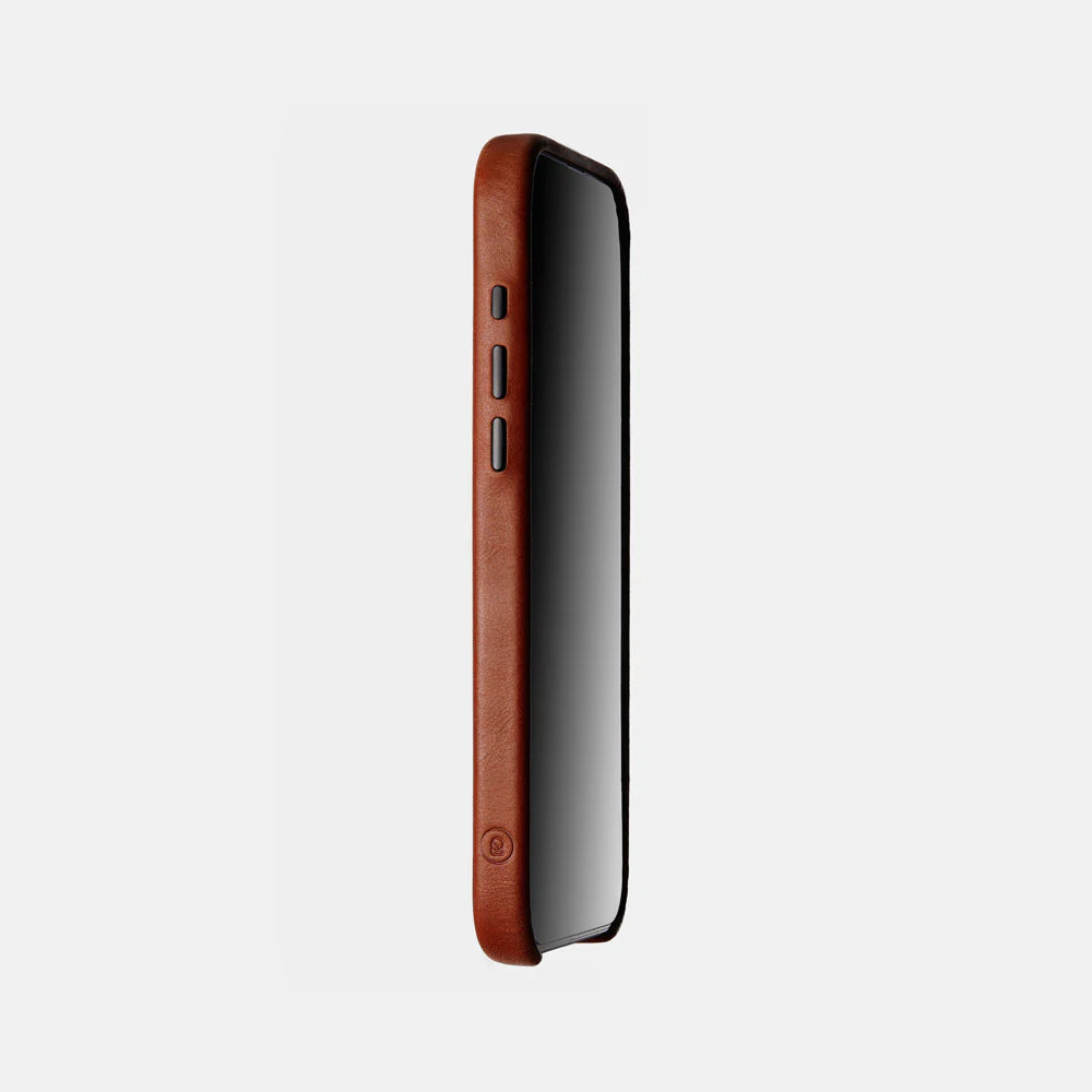 Leather iPhone 17 Pro Max Shell Case, MagSafe - Saddle Brown