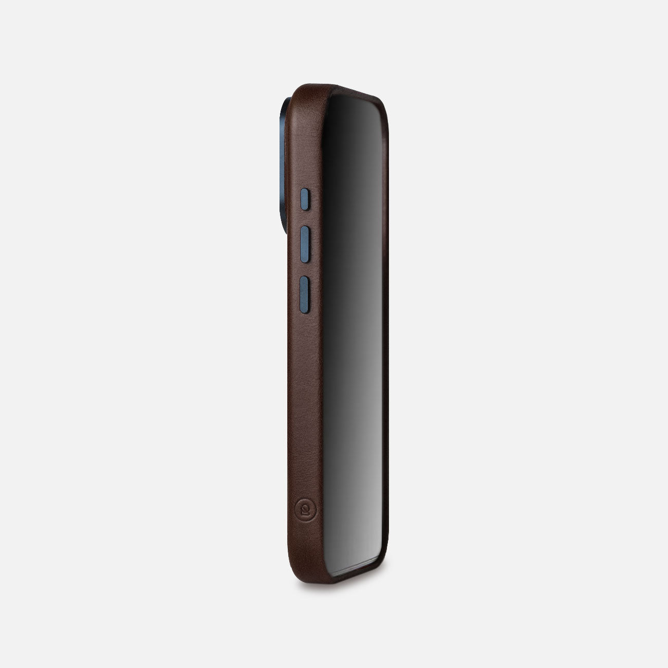 Leather iPhone 18 Pro Shell Case Metal, MagSafe - Dark Brown