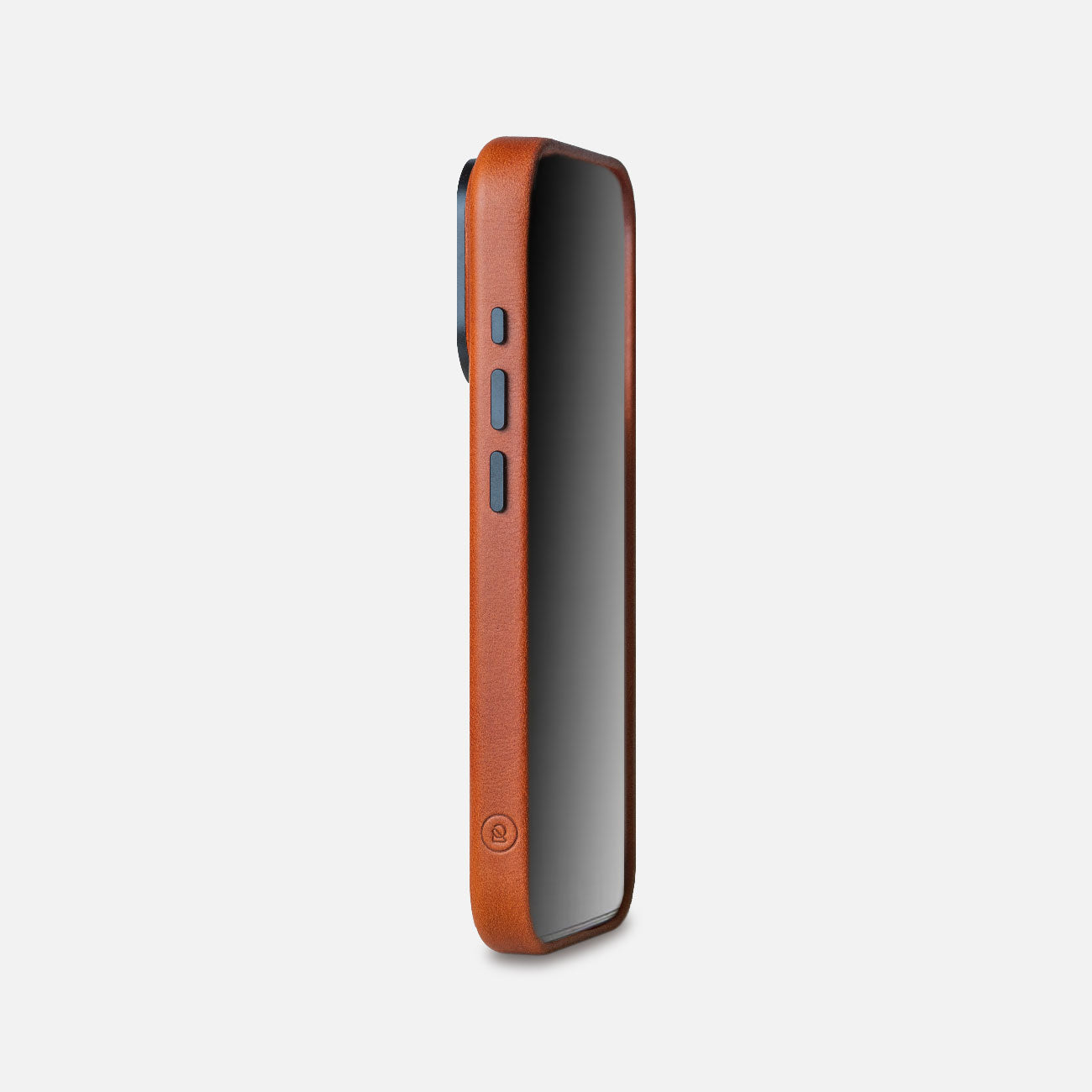 Leather iPhone 18 Pro Shell Case Metal, MagSafe - Saddle Brown