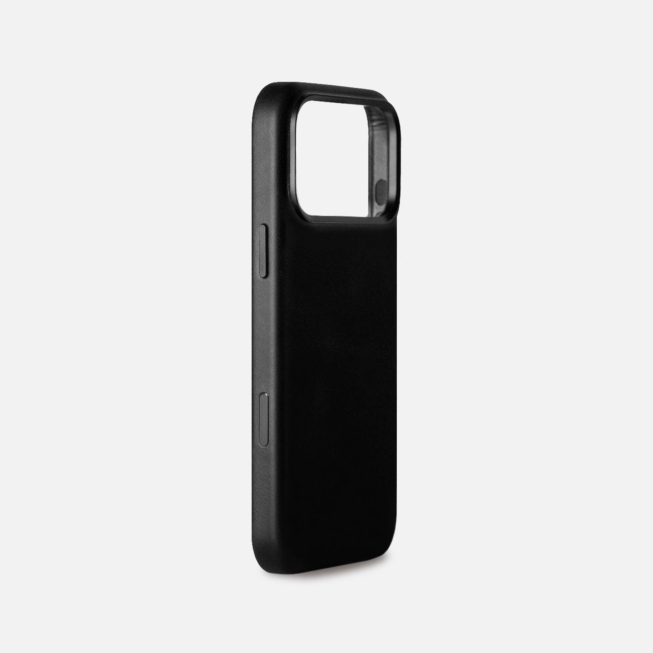 Leather iPhone 18 Pro Max Shell Case Metal, MagSafe - Black