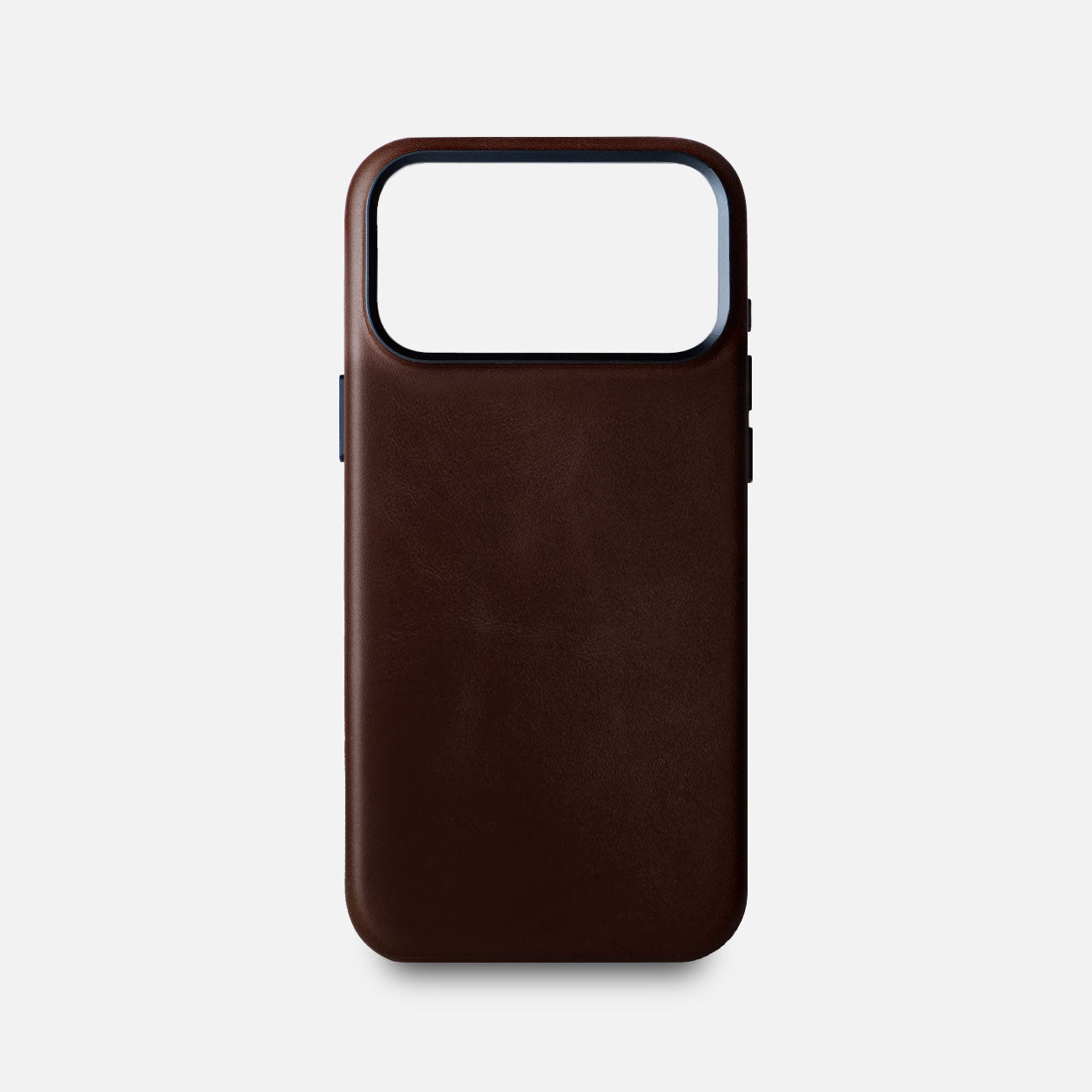 Leather iPhone 18 Pro Max Shell Case Metal, MagSafe - Dark Brown