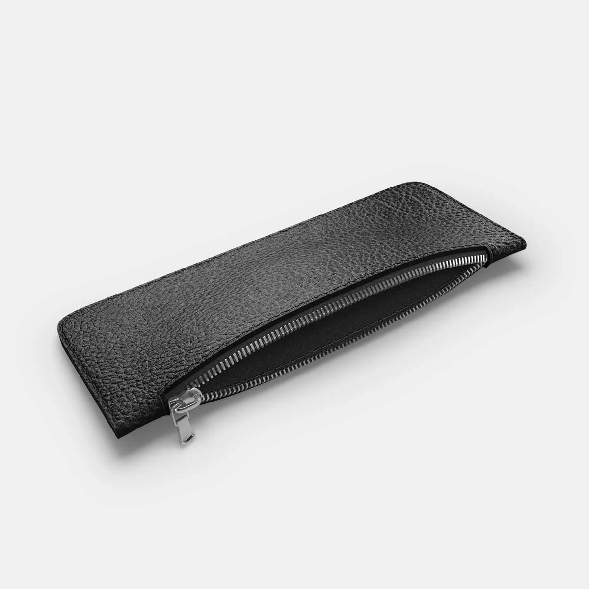 Leather Pencil Case - Black and Black