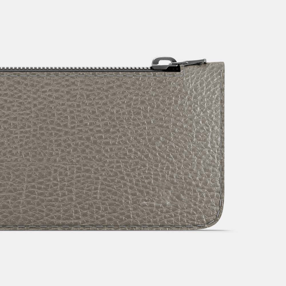 Leather Pencil Case - Grey and Grey