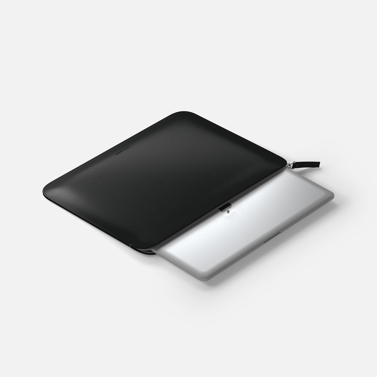 Luxury Nappa Leather MacBook Pro 14" sleeve with zip - Black