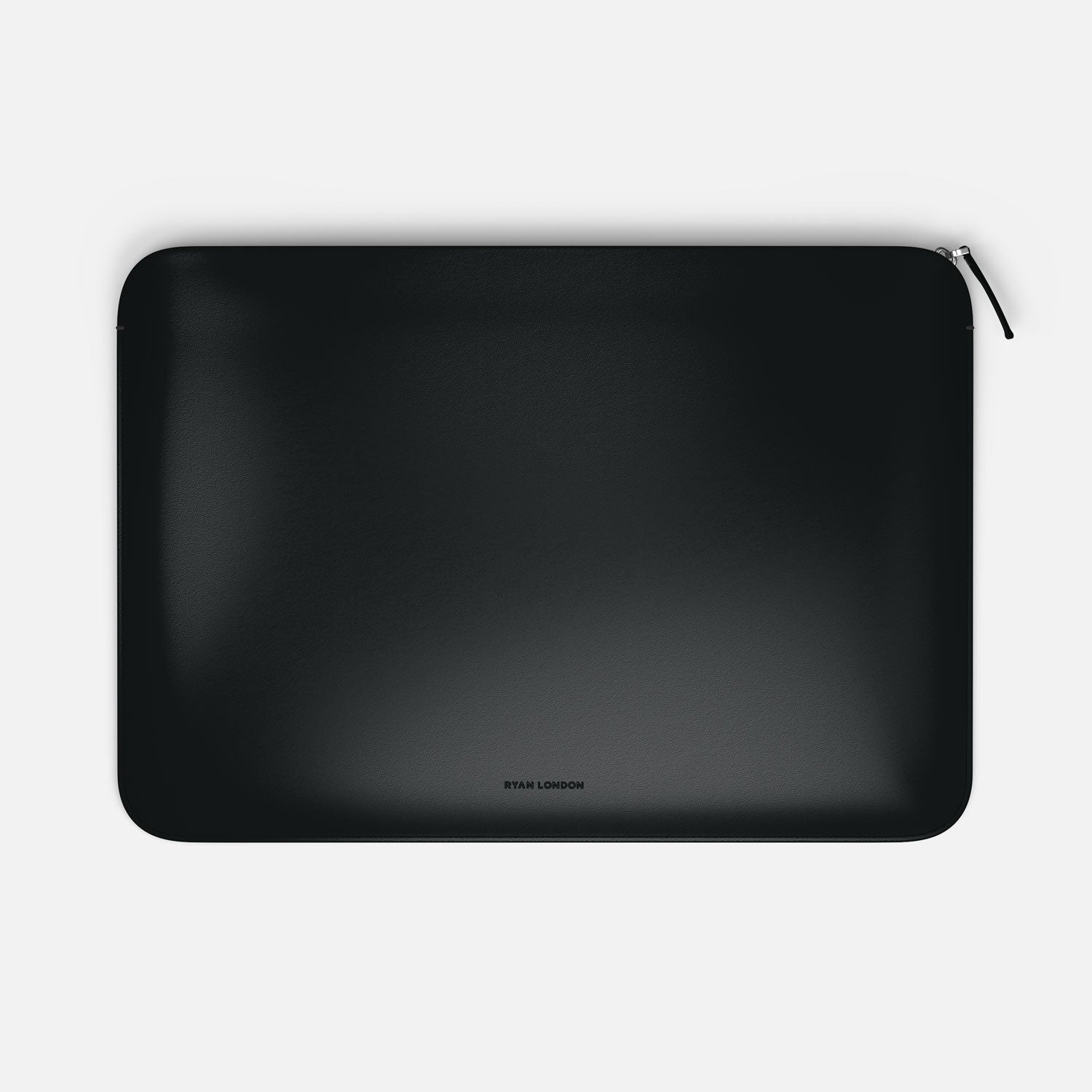 Luxury Nappa Leather MacBook Pro 16" sleeve with zip - Black