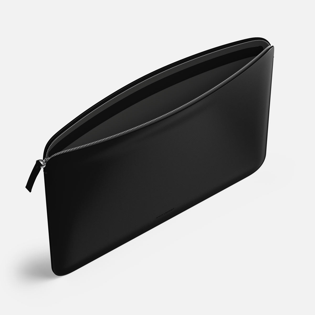 Luxury Nappa Leather MacBook Air 15" sleeve with zip - Black
