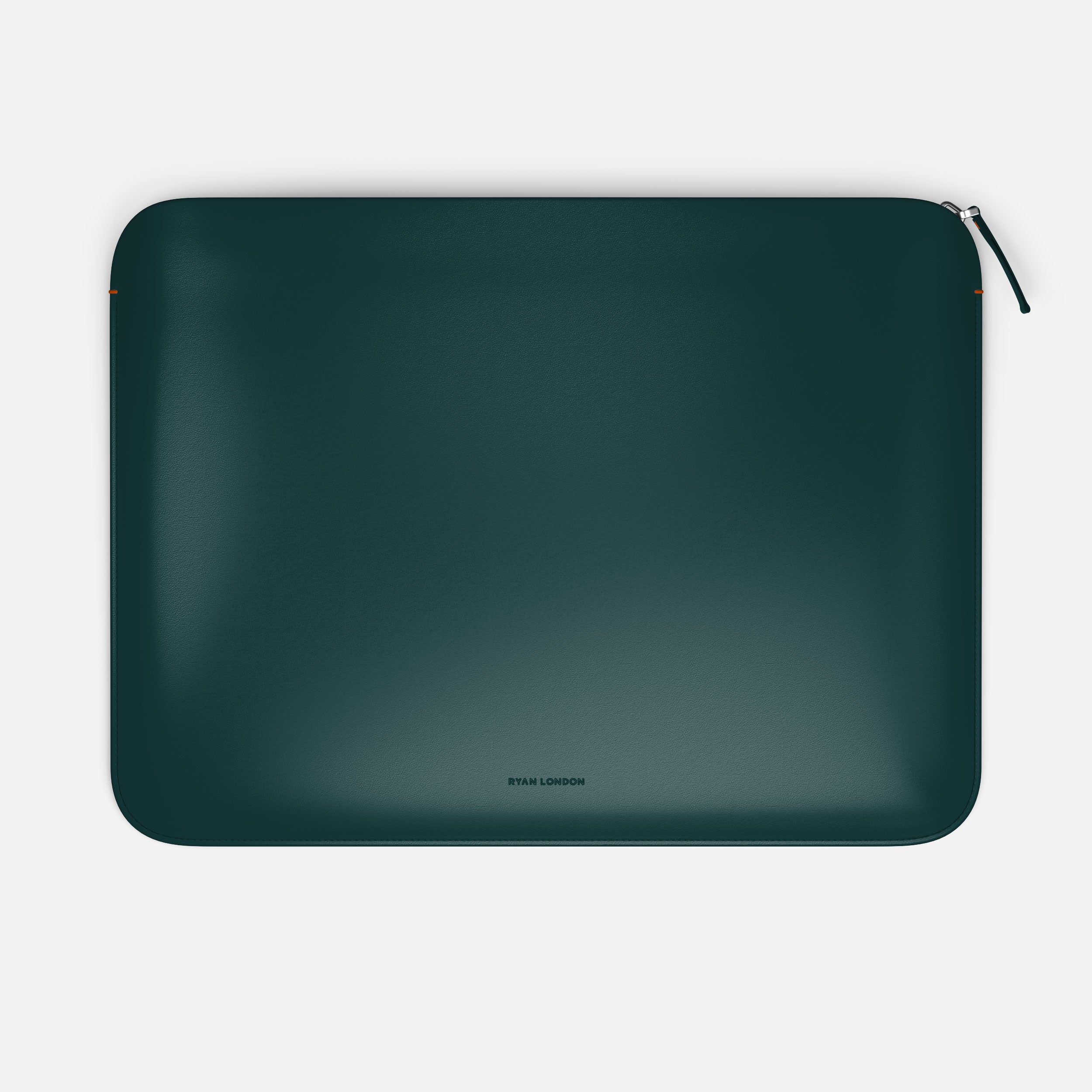 Luxury Nappa Leather MacBook Pro 14" sleeve with zip - Avocado Green