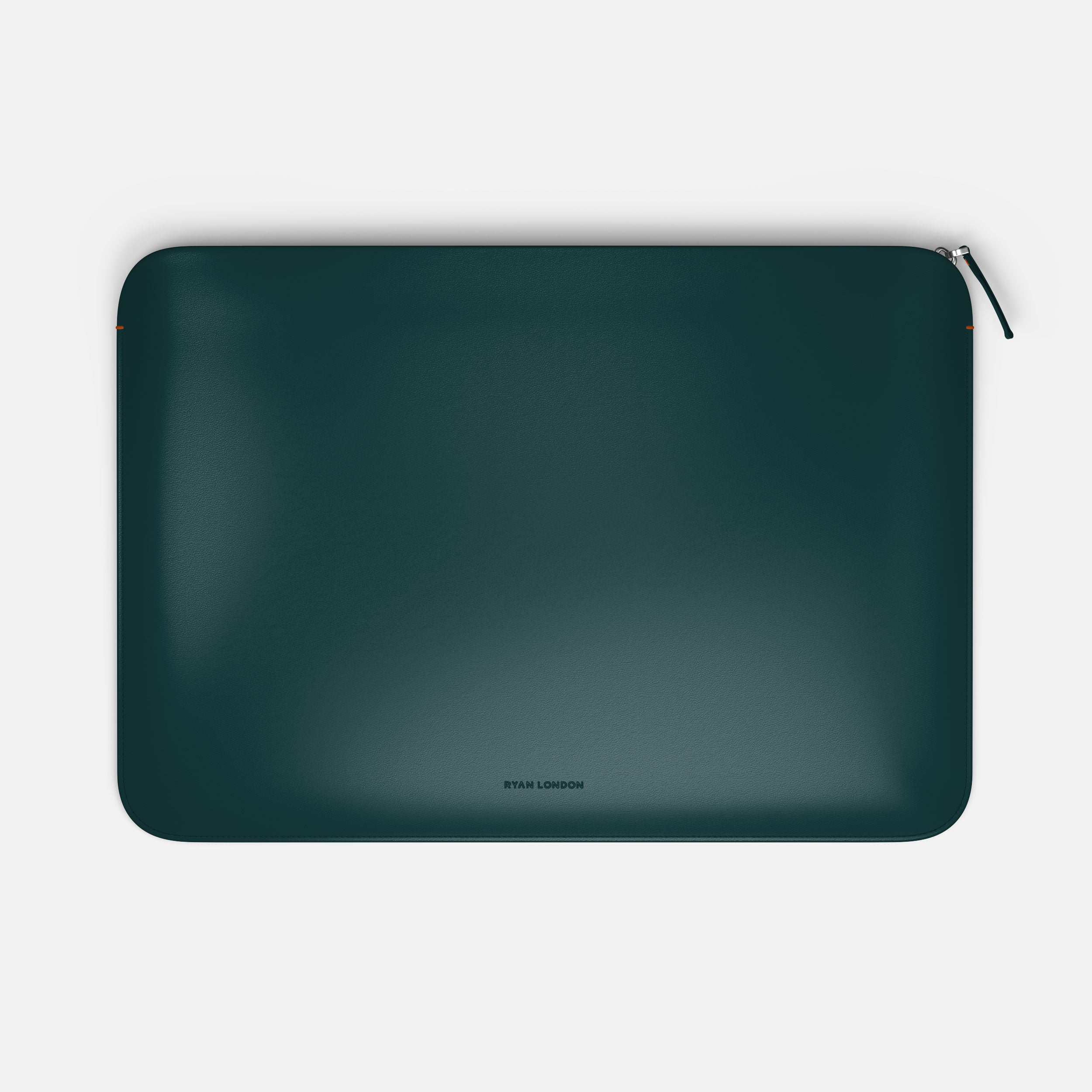 Luxury Nappa Leather MacBook Air 15" sleeve with zip - Avocado Green