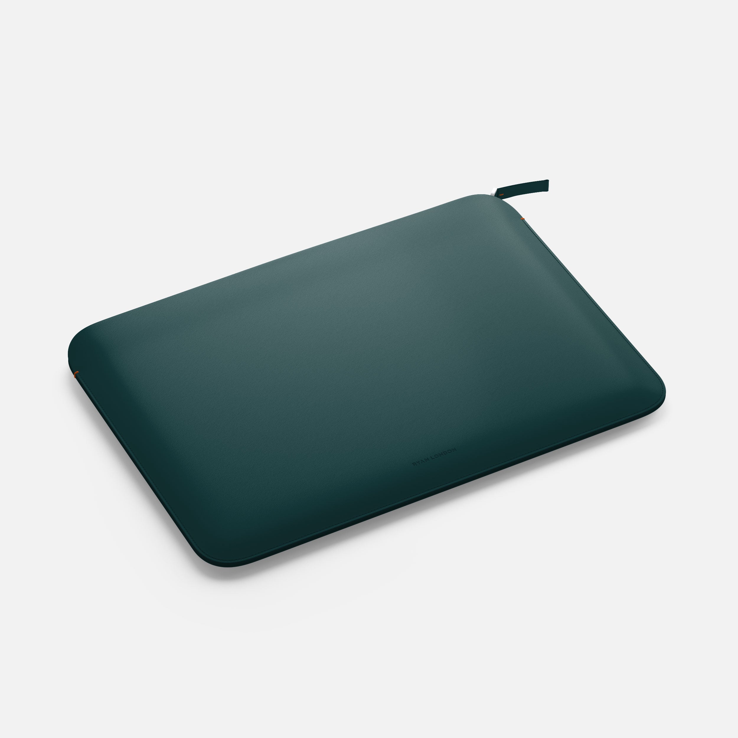 Luxury Nappa Leather MacBook Air 15" sleeve with zip - Avocado Green