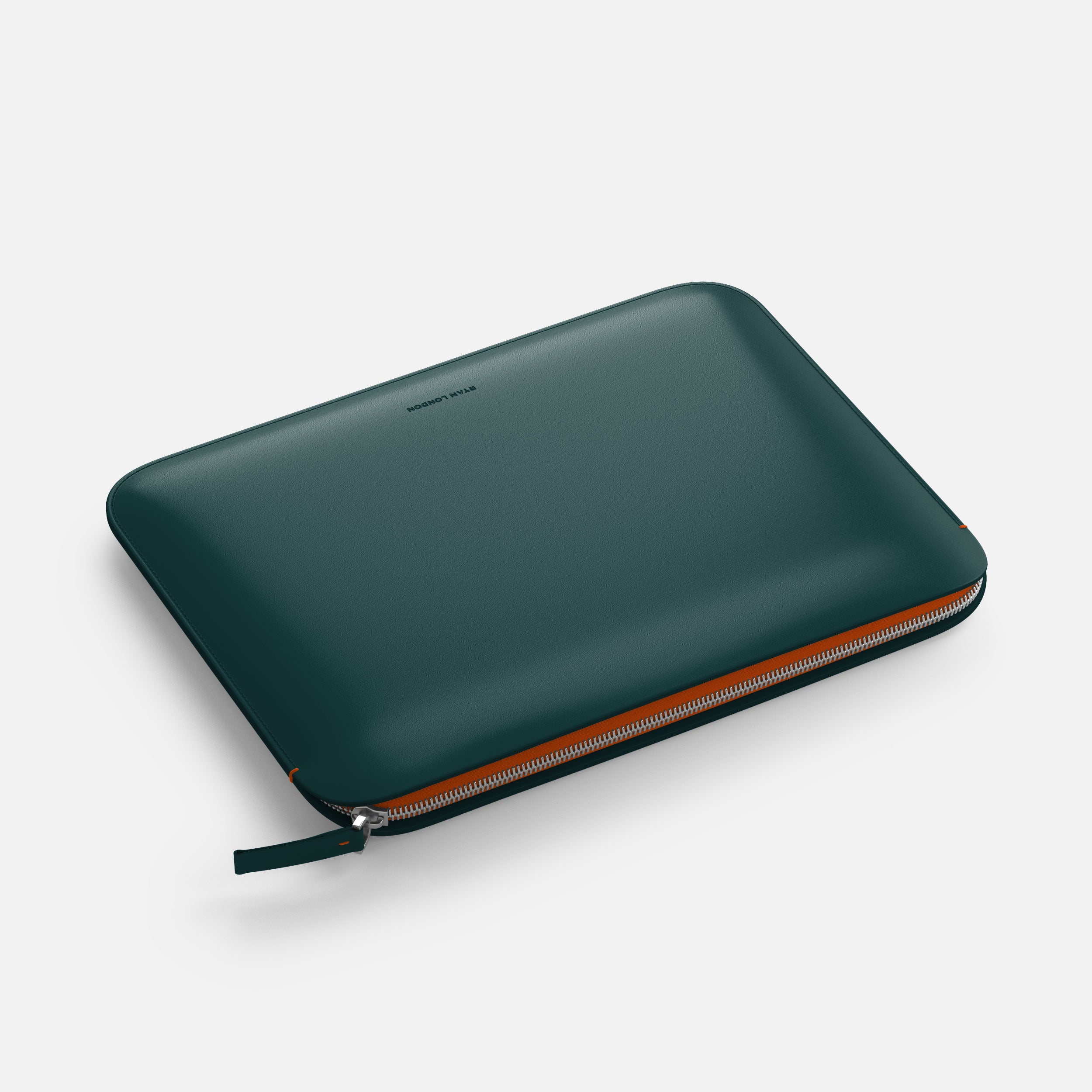 Luxury Nappa Leather iPad Pro 11" sleeve with zip - Avocado Green
